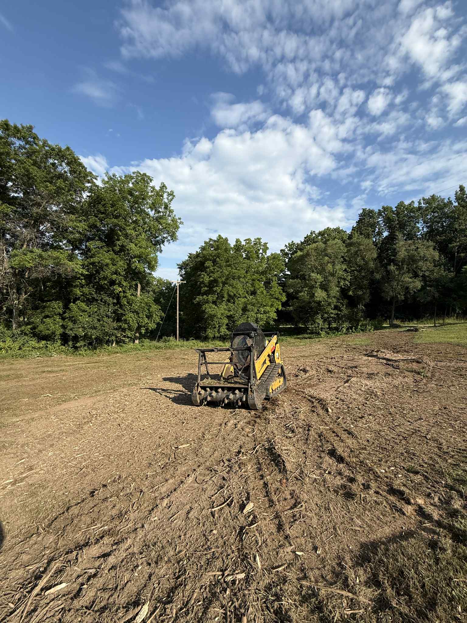 Land leveling work
